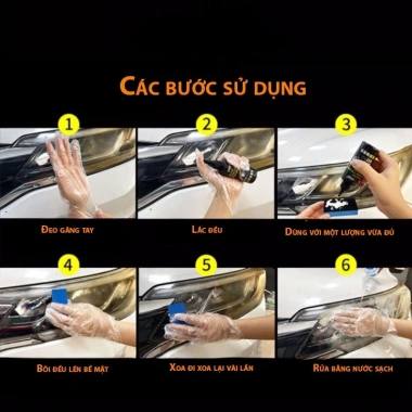 Chai Dưỡng Nhựa Ô Tô Xe Máy - Phục Hồi Nhựa Đen, Đánh Bóng Đèn Pha, Làm Mới Vô Lăng & Vỏ Xe Cao Cấp - Chỉ 89.000₫ 4