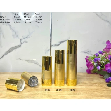 Chai hút chân không 15ml 30ml 50ml vàng bạc - Siêu bền, giữ hương vị, chỉ 19.000đ 2 Chai hút chân không 15ml 30ml 50ml vàng bạc - Siêu bền, giữ hương vị, chỉ 19.000đ 2