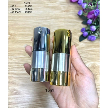 Chai hút chân không 15ml 30ml 50ml vàng bạc - Siêu bền, giữ hương vị, chỉ 19.000đ