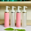 Chai lọ nhựa 150ml vai ngang hồng trắng - vòi nhấn, khóa vàng - gội, tắm, lotion - 8.400 VND 6