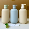 Chai lọ nhựa HDPE 500ml xanh dương/be - vòi nhấn, sữa tắm, dầu gội, kem body, 14.500 VNĐ