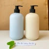 Chai lọ nhựa HDPE 500ml xanh dương/be - vòi nhấn, sữa tắm, dầu gội, kem body, 14.500 VNĐ 10