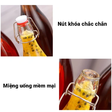 Chai Nắp Cài Thủy Tinh Loại Dầy + Gọng Inox 304 250ml 500ml 750ml 1.000ml Combo Giá Rẻ 29.700 VND 3 Chai Nắp Cài Thủy Tinh Loại Dầy + Gọng Inox 304 250ml 500ml 750ml 1.000ml Combo Giá Rẻ 29.700 VND 3