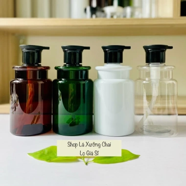 Chai nhựa 500ml cổ 2 tầng, màu đa dạng, vòi nhấn đa kiểu - Đựng dầu gội, sữa tắm, 11.500₫