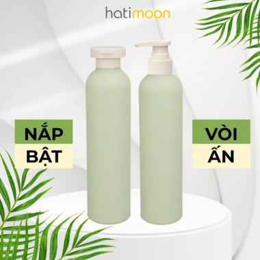 Chai nhựa nắp bật HATIMOON - Thiết kế thân cao, dung tích 200/260/400ml, phù hợp chiết dầu gội, sữa tắm, mỹ phẩm - Giá chỉ 22.000 VND