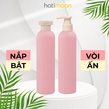 Chai nhựa nắp bật HATIMOON - Thiết kế thân cao, dung tích 200/260/400ml, phù hợp chiết dầu gội, sữa tắm, mỹ phẩm - Giá chỉ 22.000 VND