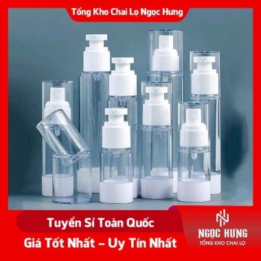 Chai nhựa PET trong suốt chiết mỹ phẩm, xịt sương 5-100ml - Giá 11.000₫, tiện dụng