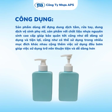 Chai nhựa rỗng 200ml chiết dầu gội, sữa tắm, gel rửa tay chuẩn ISO - có vòi bơm, giá chỉ 10.476 VND