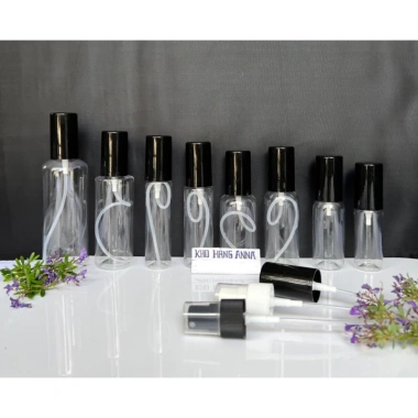 Chai nhựa xịt sương 1 set 5 chai - Lọ chiết mỹ phẩm trong suốt, giảm 20% còn 8.000₫