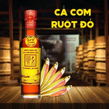 Chai Nước Mắm Tĩn Cá Cơm Ruột Đỏ Đạm 60N 250ml - Truyền Thống Sạch Ưu Đãi 111.800 VND