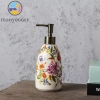 Chai nước rửa tay gốm MAOYE66SY hoa cổ điển, rỗng, hộp đựng xà phòng lỏng chống rò rỉ