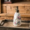 Chai nước rửa tay gốm MAOYE66SY hoa cổ điển, rỗng, hộp đựng xà phòng lỏng chống rò rỉ 5