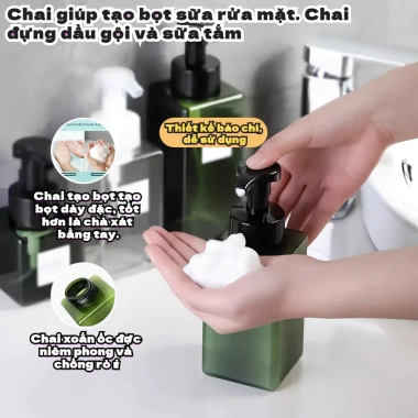 Chai pha chế đa năng 24.000đ giảm, dùng cho dầu gội, kem dưỡng da, bọt sữa rửa mặt