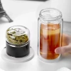 Chai pha trà thủy tinh cao cấp, cốc du lịch chống rò rỉ, treo tường đôi - 98.700đ 5