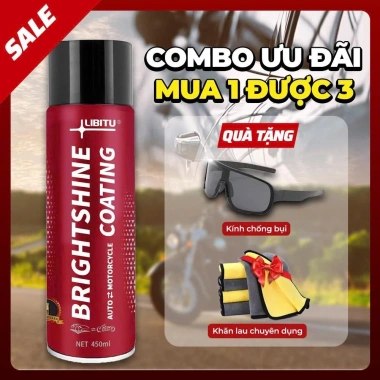 Chai Phục Hồi Nhựa Nhám LIBITU 450ml Xịt Đánh Bóng Xe máy Ô tô Khăn Vàng 30x30 - 68.000₫ 3 Chai Phục Hồi Nhựa Nhám LIBITU 450ml Xịt Đánh Bóng Xe máy Ô tô Khăn Vàng 30x30 - 68.000₫ 3