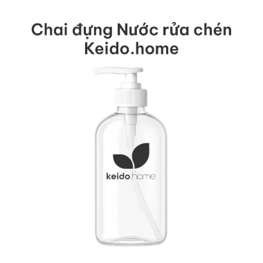Chai Rỗng Đựng Nước Rửa Chén Keido.home 500ml PET có Vòi Nhấn và Refill Tiện Dụng, Giá chỉ 18.000