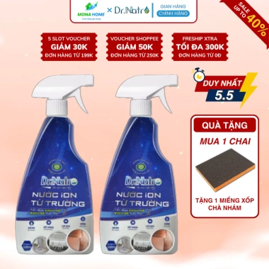 Chai tẩy đa năng Dr Natro 500ml ion từ trường - Tẩy siêu sạch vết bẩn, ố nhọ nồi, giá 145.000đ