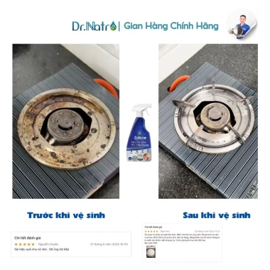 Chai tẩy đa năng Dr.Natro 500ml - Tẩy sạch mọi vết bẩn, tặng miếng chà nhám
