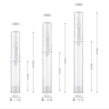 Chai Trống 5/10/15ml Chất Lỏng Nền Đổ Lại Hộp Mỹ Phẩm Chống Oxy Hóa, Bơm Chân Không, Du Lịch - 17.600₫