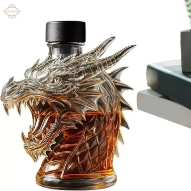 Chai whisky thủy tinh động vật - bình rượu trang trí sang trọng cho khách sạn, nhà hàng, quà tặng