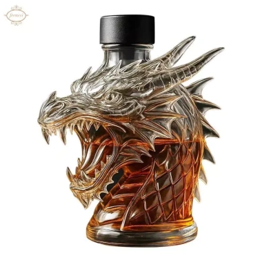 Chai whisky thủy tinh động vật - bình rượu trang trí sang trọng cho khách sạn, nhà hàng, quà tặng