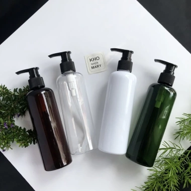 Chai Xanh vòi nhấn set 5 đựng dầu gội, sữa tắm 100-300ml - bump, giá 40.000₫