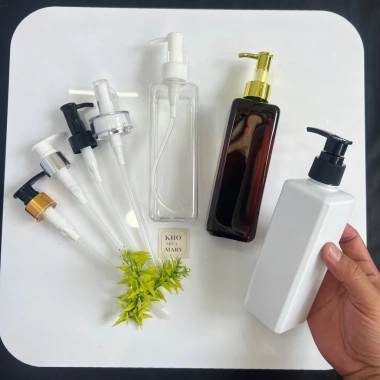 Chai Xanh vòi nhấn set 5 đựng dầu gội, sữa tắm 100-300ml - bump, giá 40.000₫