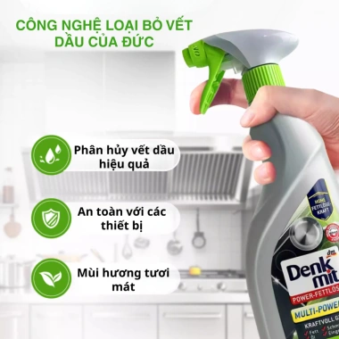Chai xịt bếp Denkmit 750ml - Tẩy dầu mỡ nhanh, hút mùi nhập khẩu Đức, 129.000₫