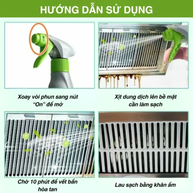 Chai xịt bếp Denkmit 750ml - Tẩy dầu mỡ nhanh, hút mùi nhập khẩu Đức, 129.000₫