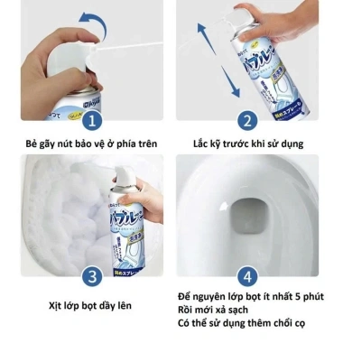Chai Xịt Bọt Vệ Sinh Bồn Cầu Toilet YATASMART Tẩy Rửa Mọi Vết Bẩn Hương Chanh Thơm Mát Giá 64.200đ