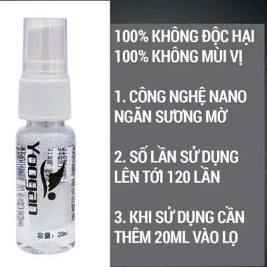 Chai xịt chống mờ kính bơi, kính lặn SPORTY - Vệ sinh sạch sẽ, chỉ 39.000₫