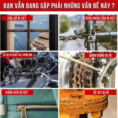 Chai Xịt Chống Rỉ Sét Ố Vàng và Bôi Trơn Đa Dụng LIBITU 100ml: Bảo Dưỡng Xe Cộ, Mối Nối Kim Loại, Giá 55k