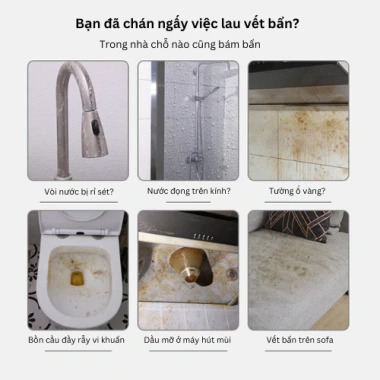Chai xịt đa năng Moonly - Đánh bay vết bẩn, tẩy cặn canxi vòi hoa sen, vòi nước, sạch bóng giá 35.000