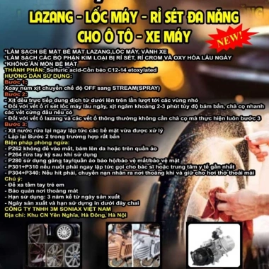 Chai Xịt Dung Dịch Lazang Quick Perlega - Tẩy rỉ sét, đầu bò lốc, cho ô tô & xe máy - 93.000đ