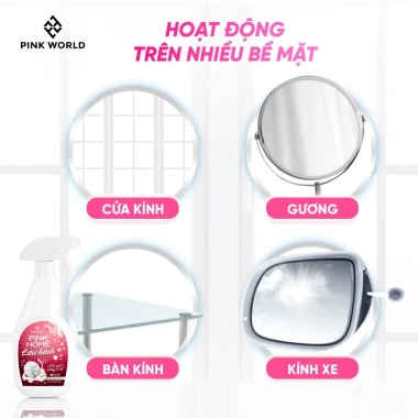 Chai Xịt Kính Đa Năng Pink Home - Tẩy Vệ Sinh Vách Kính, Vòi Rửa, Vòi Sen Chính Hãng, Giá 49.000đ 7