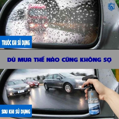 Chai xịt nano 300ml chống bám nước, ngăn đọng mưa, tầm nhìn rõ kính gương xe Omino - 200k 3