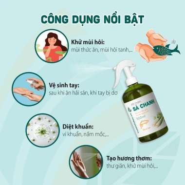 Chai Xịt Rửa Tay Cồn Khử Mùi Hôi Tanh Hải Sản Thịt Cá 100-500ml - Giá 42.000đ