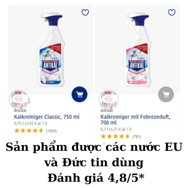 Chai xịt tẩy cặn canxi inox Antikal - Vệ sinh vòi rửa, vòi sen, giá chỉ 90.000đ