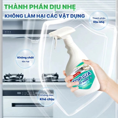 Chai xịt tẩy đa năng TOPGIA 500ml - Khử mùi, kháng khuẩn, sạch vết bẩn, chỉ 69k