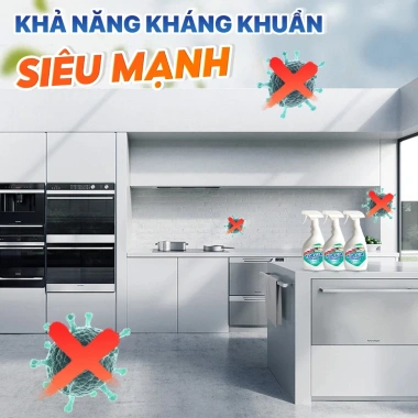 Chai xịt tẩy đa năng TOPGIA 500ml - Khử mùi, kháng khuẩn, sạch vết bẩn, chỉ 69k