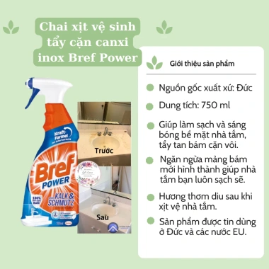 Chai xịt tẩy dầu mỡ Bref Power 750ml - 95.000đ, sạch bếp, lò nướng, máy hút mùi 3
