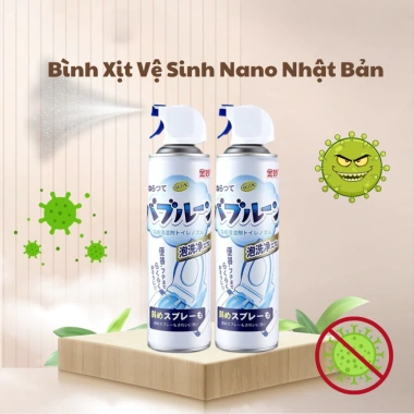 Chai xịt tẩy rửa bồn cầu bọt tuyết Nano Nhật Bản 500ml - Loại bỏ vi khuẩn, vết ố vàng, giảm còn 70.000đ 2