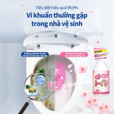 Chai Xịt Tẩy Rửa Đa Năng Mùi Hoa Anh Đào Không Hoá Chất – Sạch Sâu Nhà Vệ Sinh & Phòng Bếp, Giá 32.555₫