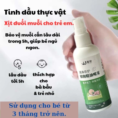 Chai Xịt Tinh Dầu Thực Vật 100ml - Đuổi Muỗi, Côn Trùng An Toàn Cho Mẹ và Bé 4 Chai Xịt Tinh Dầu Thực Vật 100ml - Đuổi Muỗi, Côn Trùng An Toàn Cho Mẹ và Bé 4