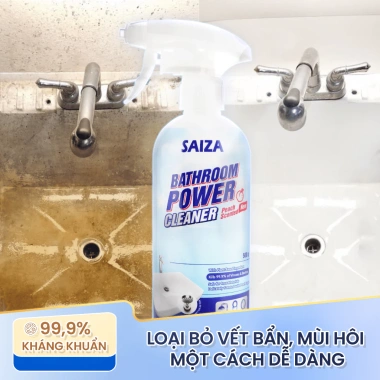 Chai Xịt Vệ Sinh Nhà Tắm Saiza Hương Đào 500ml An Toàn Lành Tính, Kháng Khuẩn, Sạch Bề Mặt - Giá 85.000₫ 2