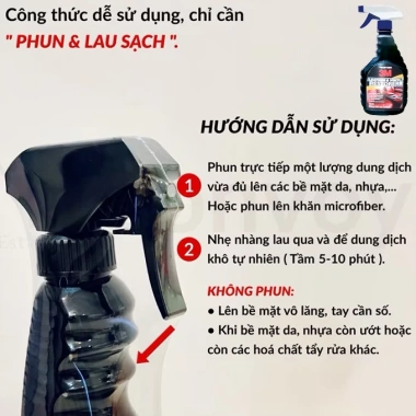 Chai xịt vệ sinh ô tô 3M 473ml - Khử mùi, sạch kính, ghế da nỉ, tặng khăn lau