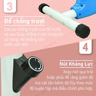 CHAIR-X Xe đạp tập thể dục trong nhà YS02 Pink - Giá ưu đãi 1.099.000 VND 2.025