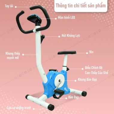 CHAIR-X Xe đạp tập thể dục trong nhà YS02 Pink - Giá ưu đãi 1.099.000 VND 2.025