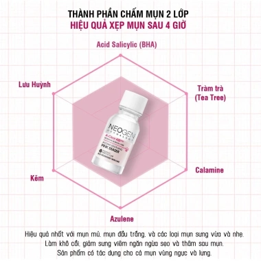 Chấm Mụn 2 Lớp Xẹp Mụn Sau 4H Neogen Dermalogy A-Clear Aid Soothing Pink Eraser 15ml - Giảm còn 270k 3