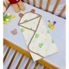 Chăn 4 lớp muslin cho bé sơ sinh Uni Baby, mũ trùm đầu và khăn quấn - 150k 2